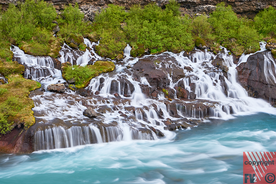 121 Iceland Hraunfossar Waterfalls
